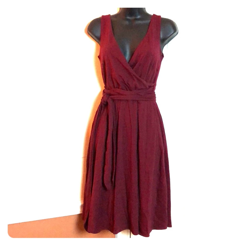 Burgundy Red wrap dress/top mdt07